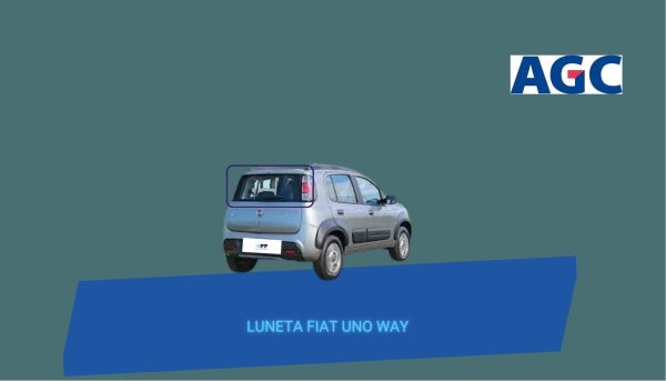 LUNETA VERDE  TEMPLADA CON DEFROSTER  FIAT UNO WAY AGC 2014-2020