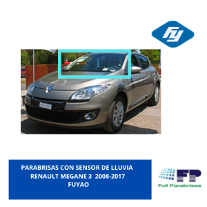 PARABRISAS CON SENSOR DE LLUVIA  RENAULT MEGANE 2008-2017