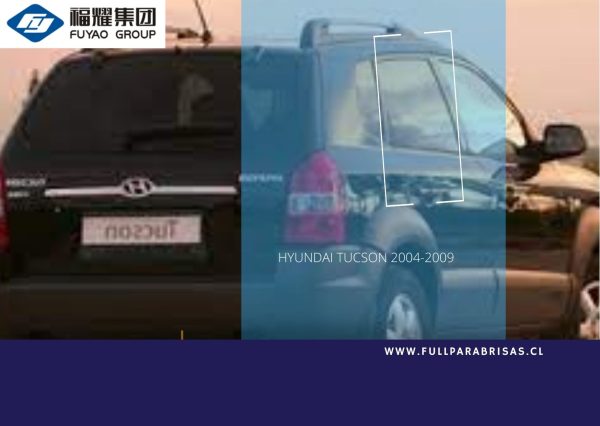 Vidrio de puerta trasera derecha privacy Hyundai Tucson  5 puertas  2004-2009