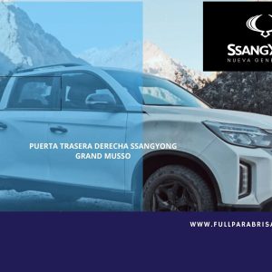 VIDRIO PUERTA TRASERA DERECHA SSANGYONG GRAND MUSSO 2017/2023 ORIGINAL