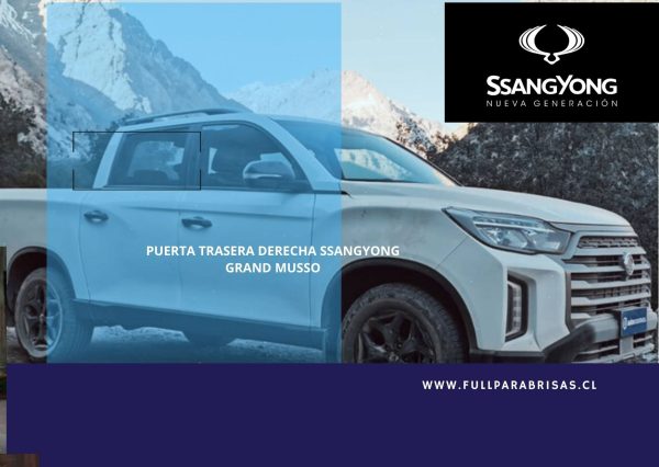 VIDRIO PUERTA TRASERA DERECHA SSANGYONG GRAND MUSSO 2017/2023 ORIGINAL