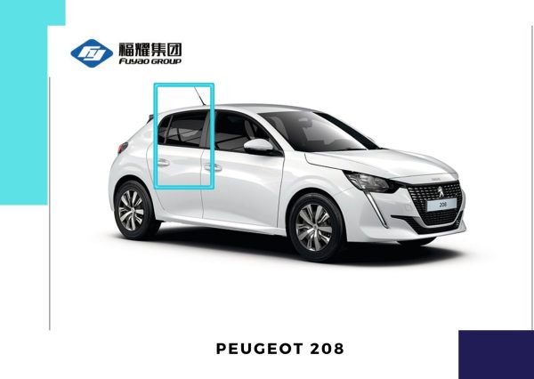 VIDRIO PUERTA TRASERA DERECHA PEUGEOT 208 2023 FUYAO