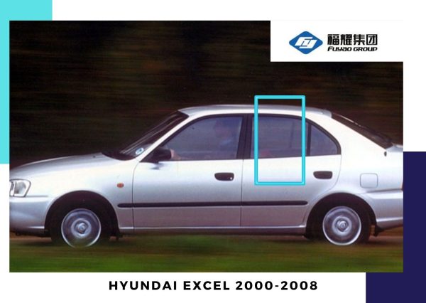 VIDRIO TRASERO IZQUIERDO HYUNDAI EXCEL 2000-2008 FUYAO