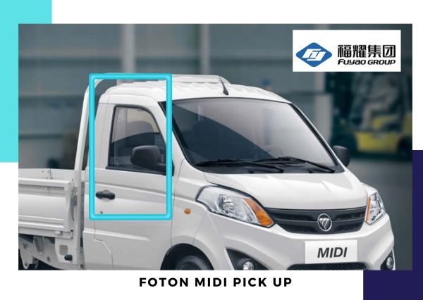 VIDRIO PUERTA DELANTERA DERECHA FOTON MIDI PICK UP FUYAO