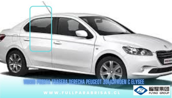 VIDRIO PUERTA TRASERA DERECHA PEUGEOT 301/CITROEN C ELYSEE FUYAO