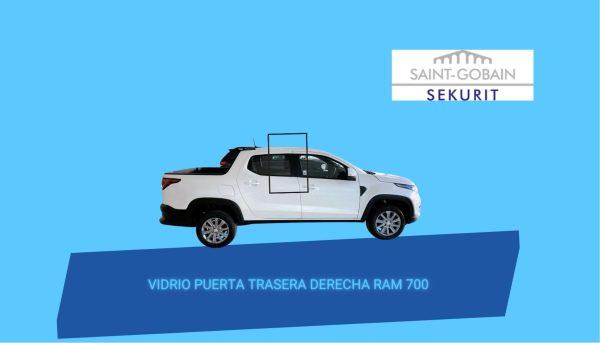 VIDRIO PUERTA TRASERA DERECHA VERDE  RAM 700 2020-2024 SAINT GOBAIN SEKURIT