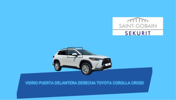 VIDRIO PUERTA DELANTERA DERECHA TOYOTA COROLLA CROSS SAINT GOBAIN SEKURIT