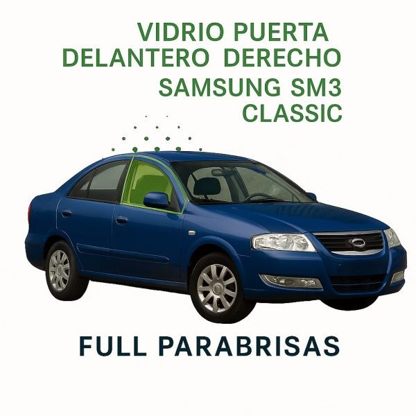 VIDRIO HOMOLOGADO PUERTA DELANTERA DERECHA SAMSUMG SM3